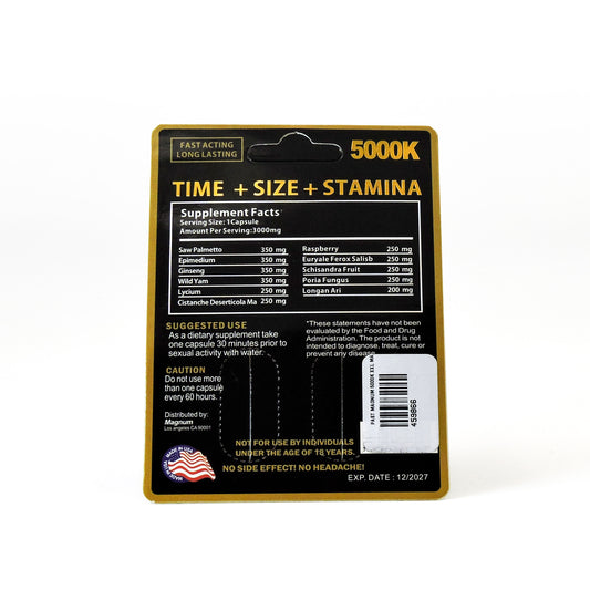 Cápsula Magnum XXL 5000K Suplemento Masculino Natural