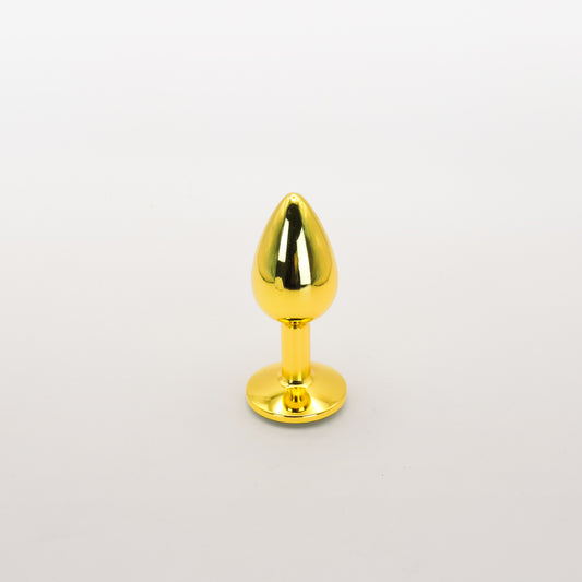 Plug Anal Metálico Diamante Tornasol Gold