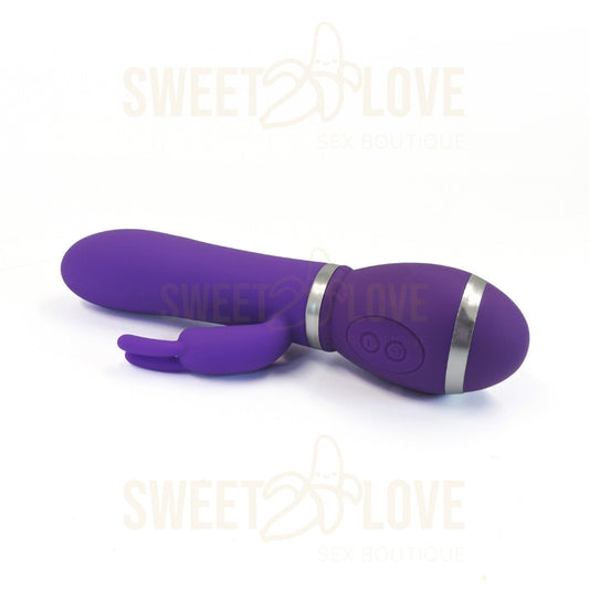 Vibrador Rabbit Liso 12 Funciones con Estimulador Dual