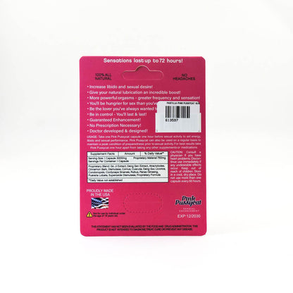 Cápsula Pink Pussycat Potenciador Sensual - Vigorizante Natural para Mujeres