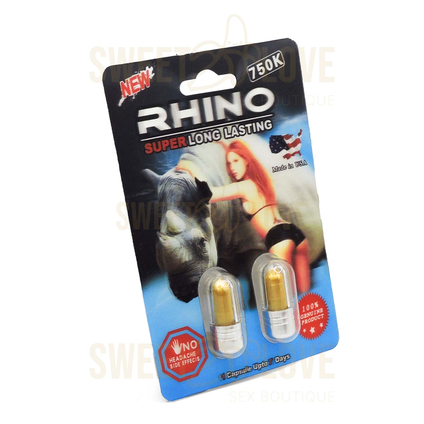 RHINO Super Long Lasting 750K 2 cápsulas