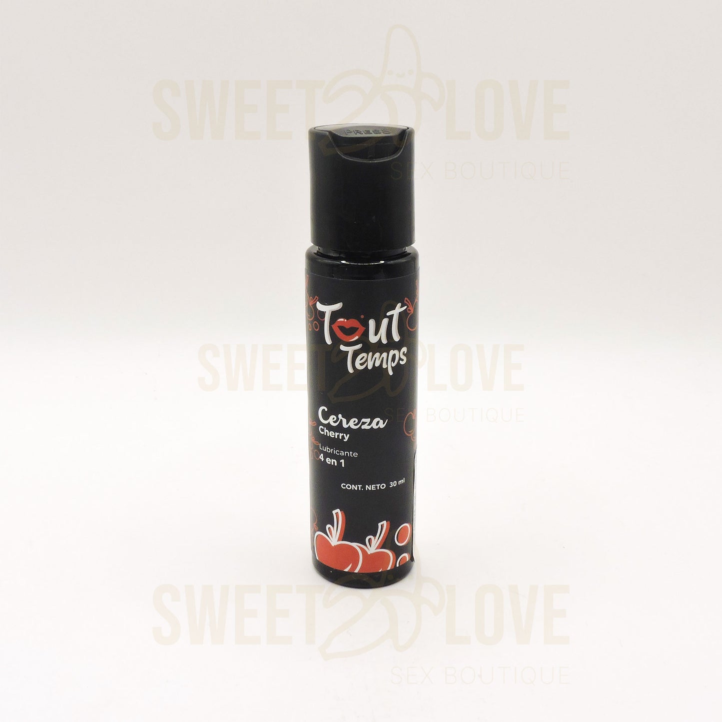 Lubricante Tout Temps Cereza 4 en 1 - Base Agua