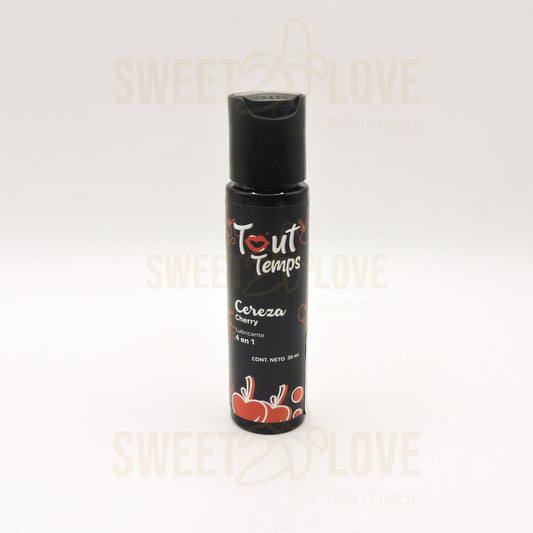 Lubricante Tout Temps Cereza 4 en 1 - Base Agua