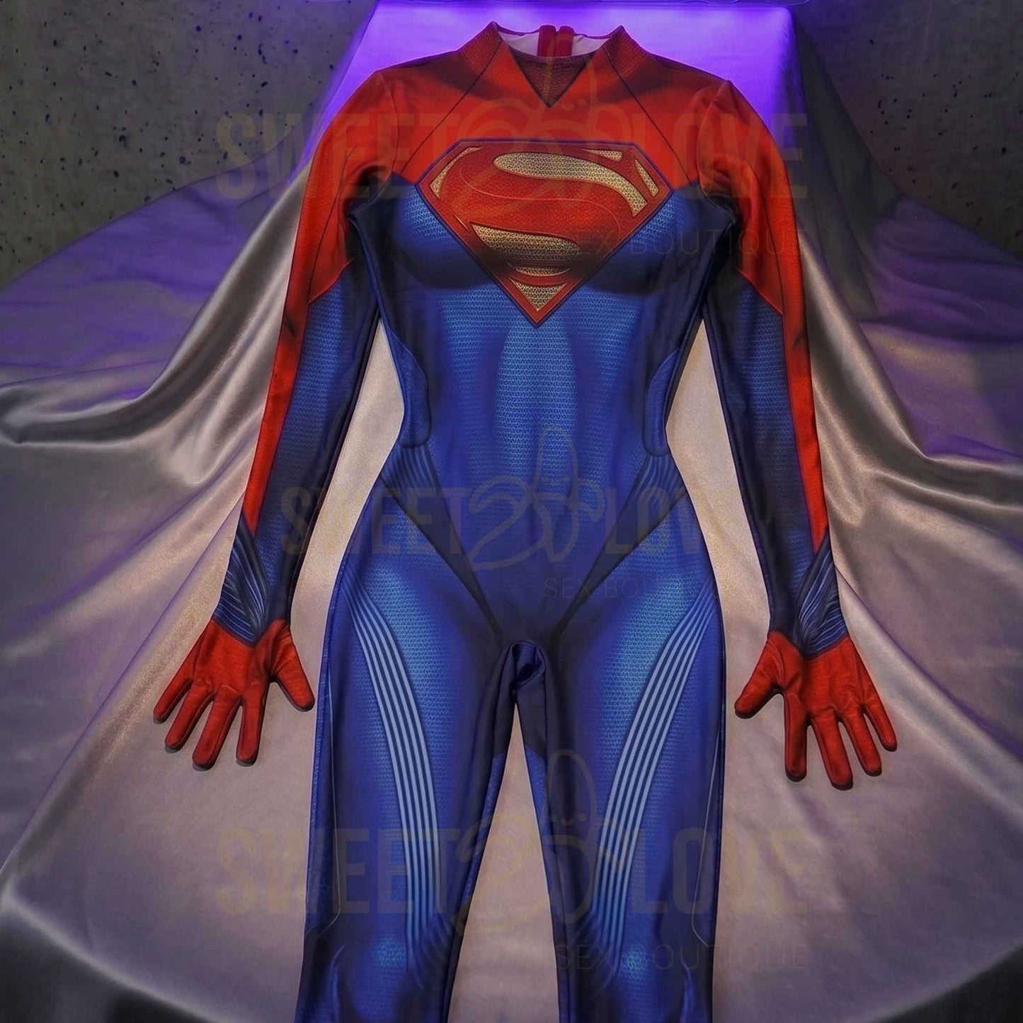 Catsuit Supergirl Traje de Cuerpo Completo Superheroína