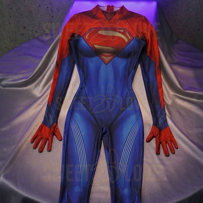 Catsuit Supergirl Traje de Cuerpo Completo Superheroína