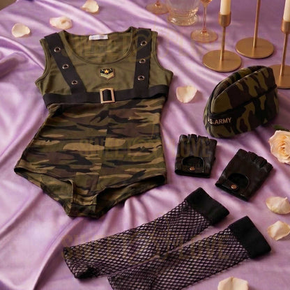 Traje Militar Seductor de Cuerpo Entero Fantasy Collection
