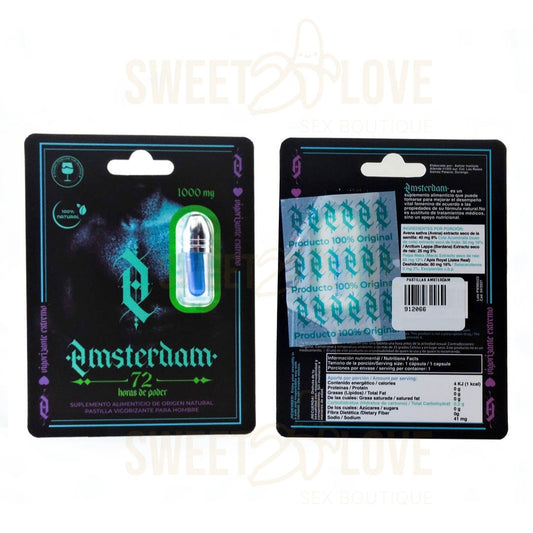Cápsula Amsterdam 72 Horas de Poder - Suplemento Natural Vigorizante para Hombres