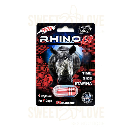 Cápsula Natural Rhino 69 Platinum 35000 Suplemento Masculino
