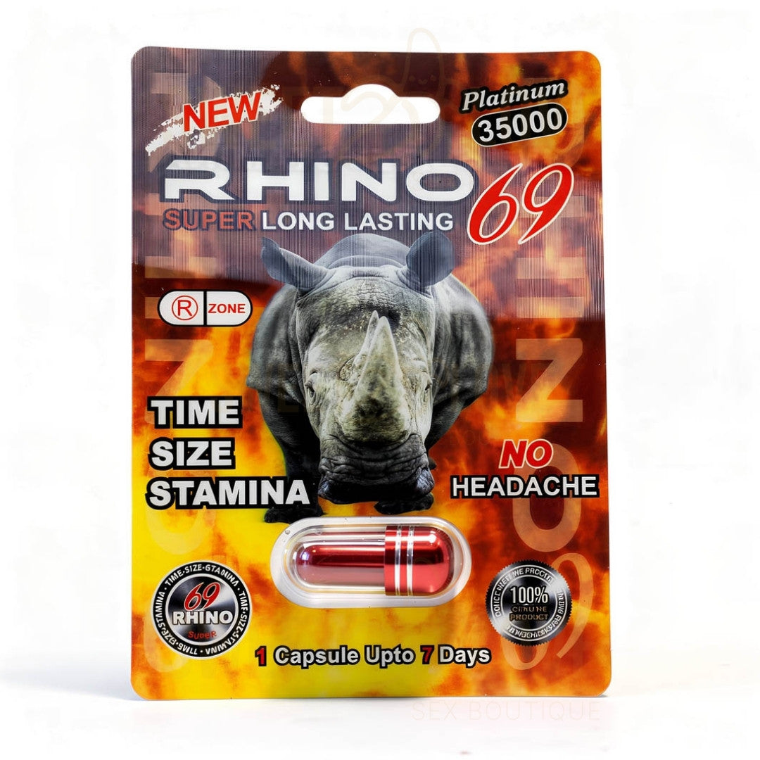 Cápsula Natural Rhino 69 Platinum 35000 Suplemento Masculino