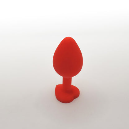 Plug Anal Corazón Carmesí con Cristal Amatista