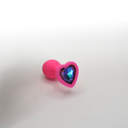 Plug Anal Amor Diamante Tornasol Azul