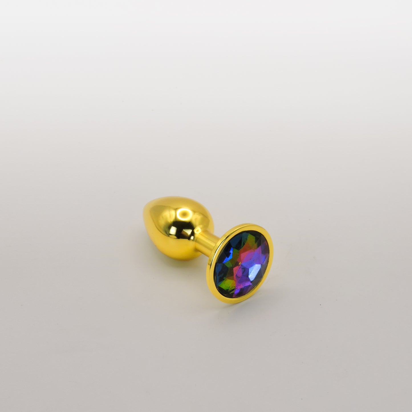 Plug Anal Metálico Diamante Tornasol Gold