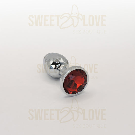 Plug Íntimo Geométrico Deluxe con Cristal Rubí