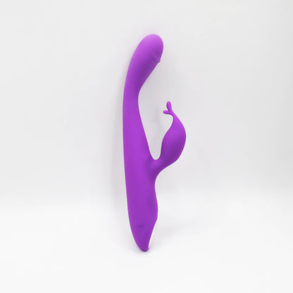 Vibrador Rosa Sherry: Placer Doble con Estimulador