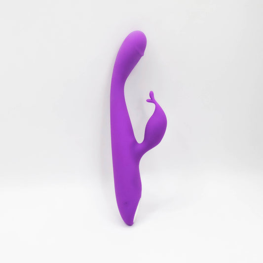 Vibrador Rosa Sherry: Placer Doble con Estimulador