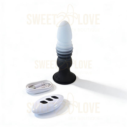 Juguete Anal Coren con Vibración y Movimiento de Empuje