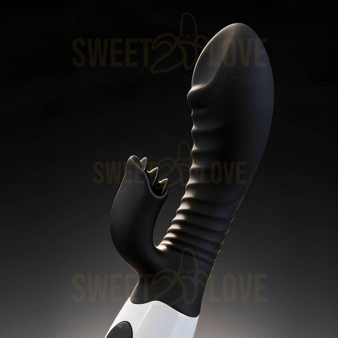 Juguete Vibrador Negro con 30 Patrones y Estimulación Clítoris