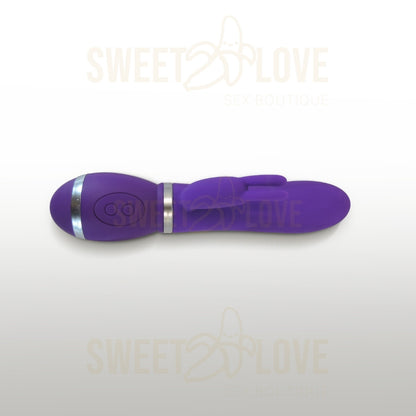 Vibrador Rabbit Liso 12 Funciones con Estimulador Dual