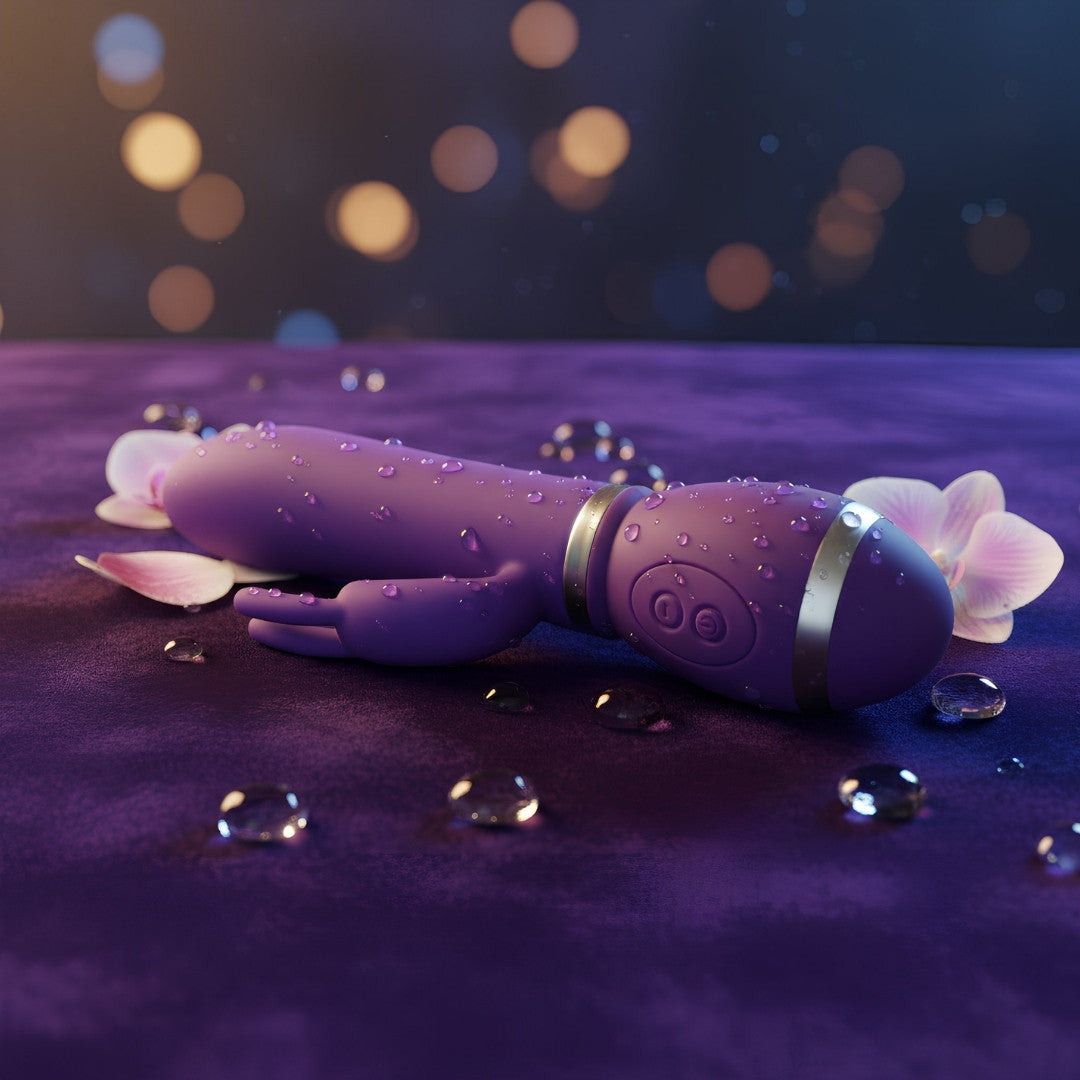 Vibrador Rabbit Liso 12 Funciones con Estimulador Dual