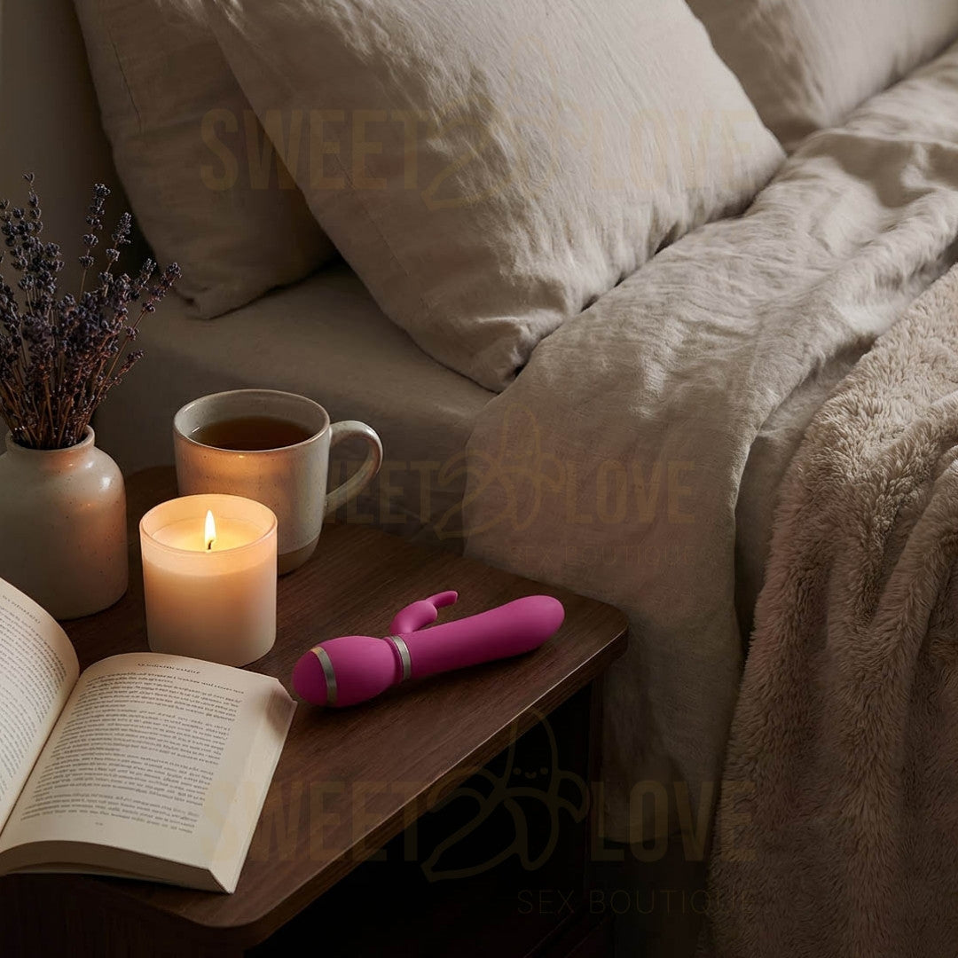 Vibrador Rabbit Liso 12 Funciones con Estimulador Dual