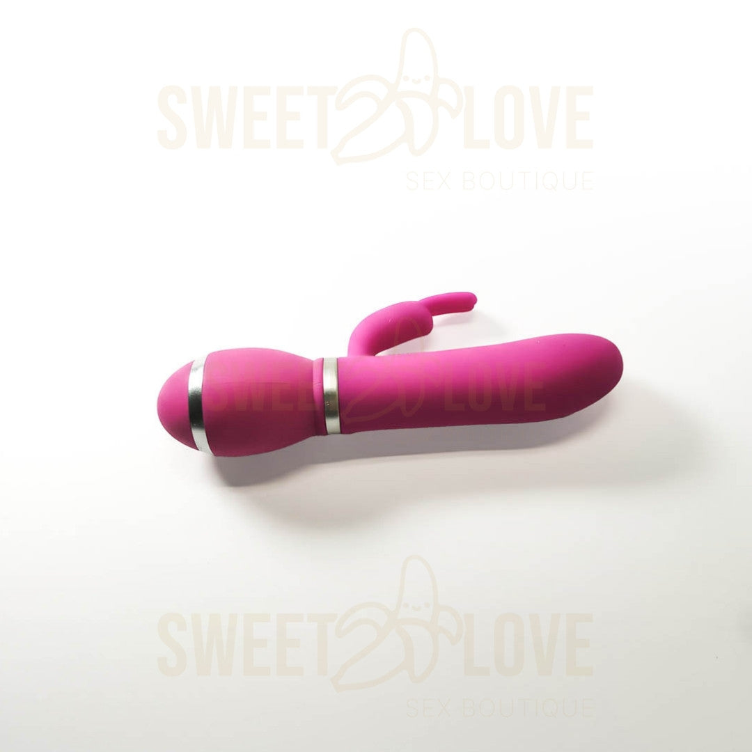 Vibrador Rabbit Liso 12 Funciones con Estimulador Dual